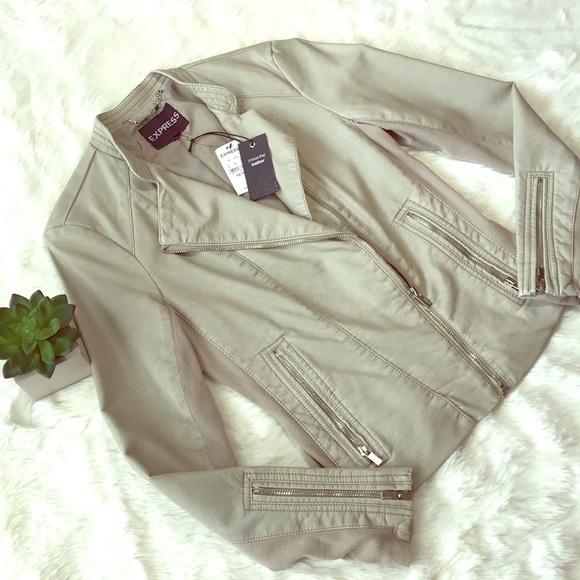 Express Jackets & Blazers - 💕Express(Minus The)Leather Jacket 🌸 Size XS/TP